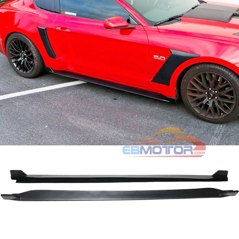 Накладные юбки из настоящего углеродного волокна для губ, 1 пара для Ford Mustang Coupe 2 двери- V6 V8 Non-Shelby GT350 F027