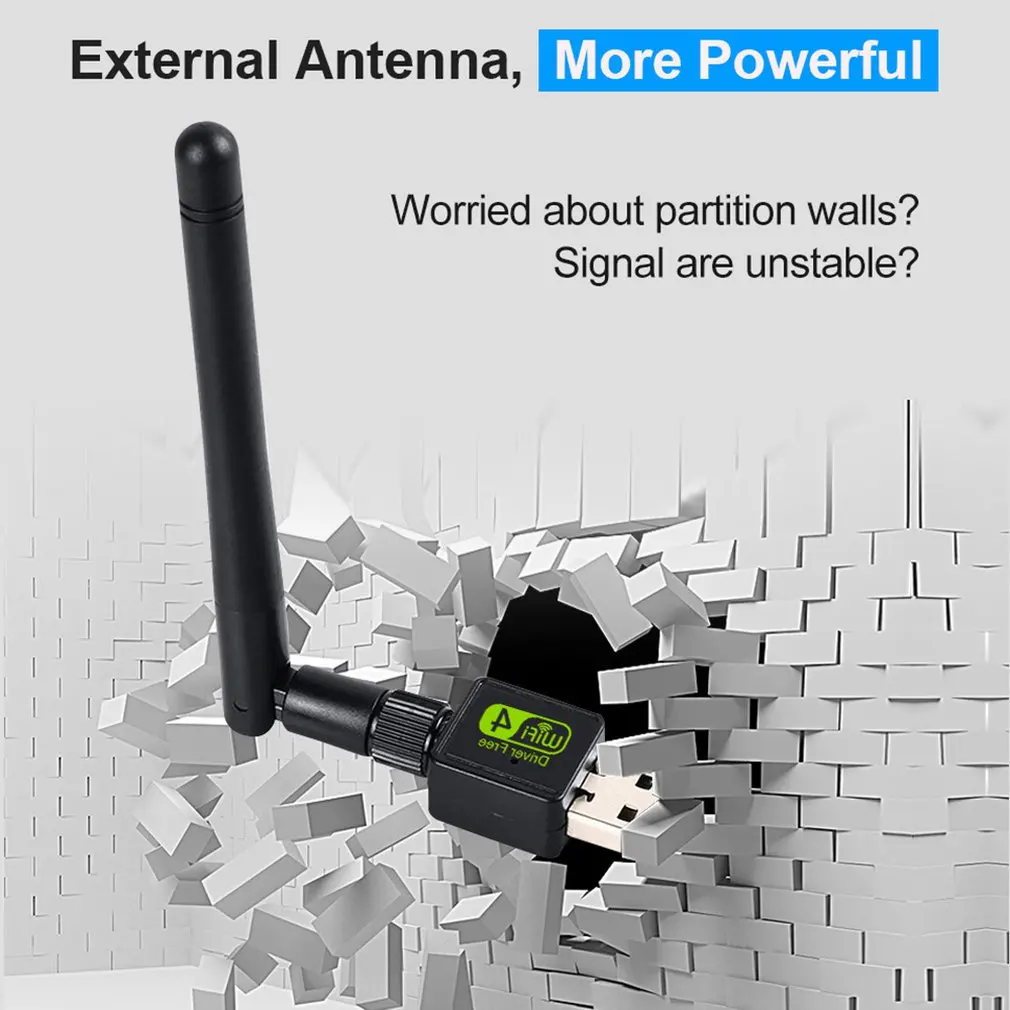 Usb Wifi адаптер 2Db Antena Wi-Fi Usb адаптер Wi-Fi ключ беспроводной сетевой карты приемник Wifi LAN Ethernet
