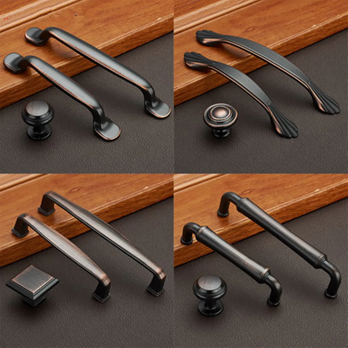 Ручка американская черная красная для древнего рисования большой шкаф дверная