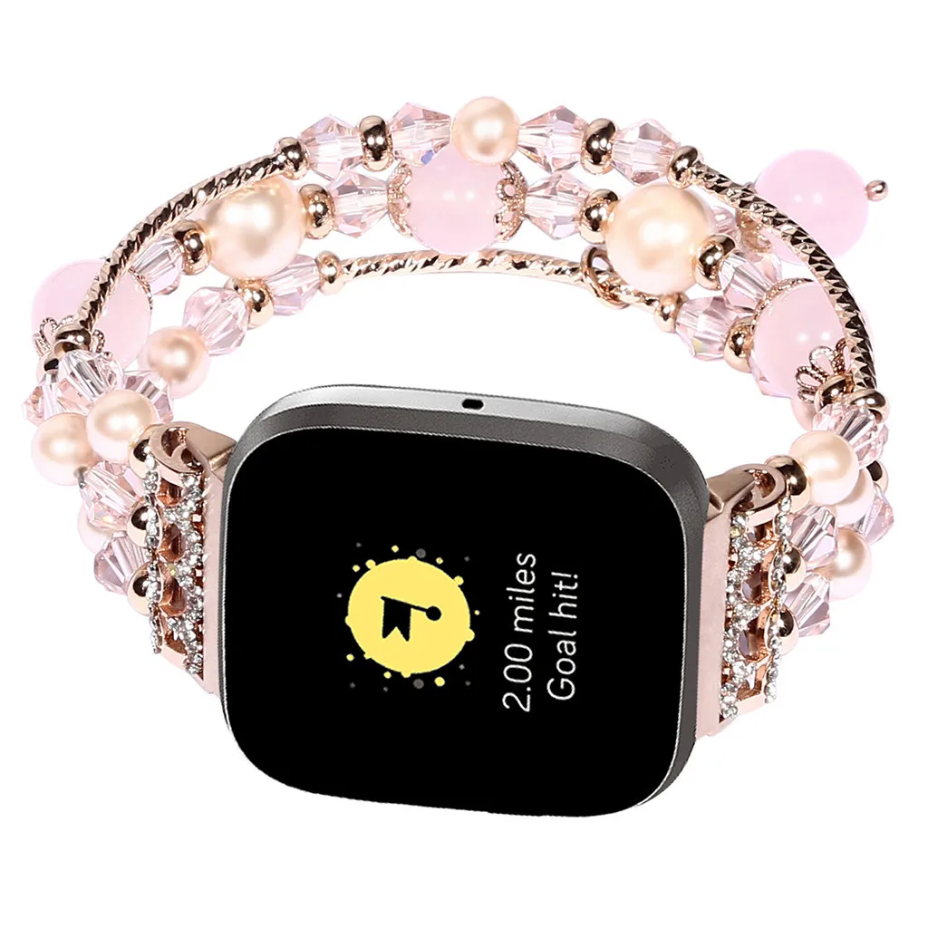 Ouhaobin сменный ремешок, роскошный агатовый ремешок для Fitbit Versa 2, Смарт-часы, ремешок на запястье, умные аксессуары для женщин 1016#2