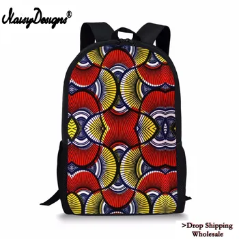 

Ladies School Backpack African Wax Print Women Casual Bagpack Travel Bags Student Teen Bookbags Tradition Ankara Custom Bag