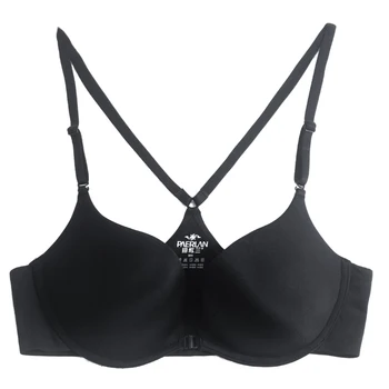 

E lovegirl New Glossy Bra No Trace Underwear Sexy Lingerie Female Bra Front Button Bra No Steel Ring 3/4 Cup Bra