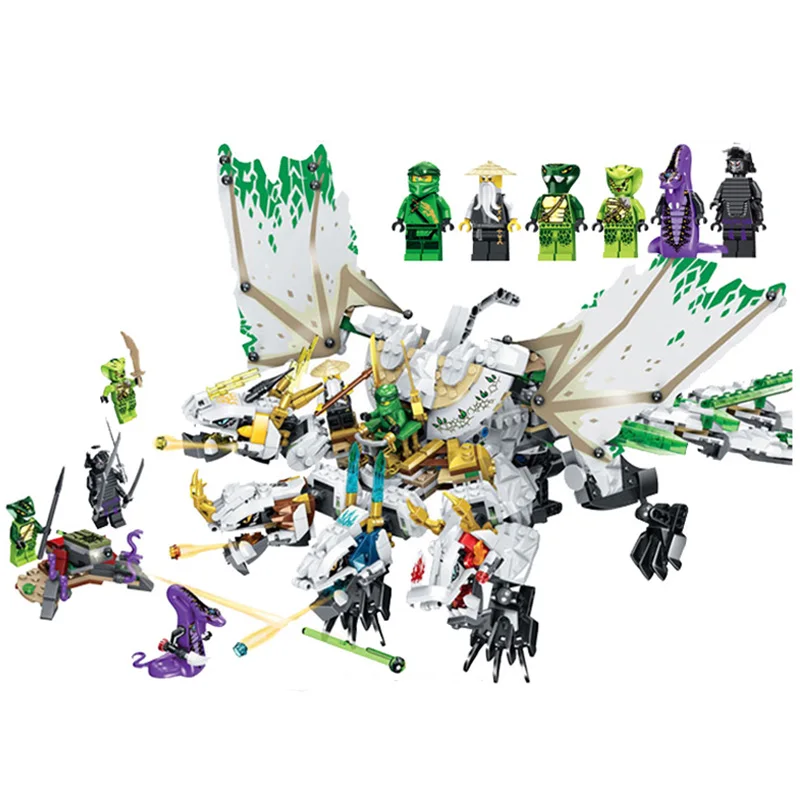 

995Pcs compatible Ninja Four-headed Dragon Building Blocks Toy Assemable Children Bricks Educational Model figure Toys kids Gift