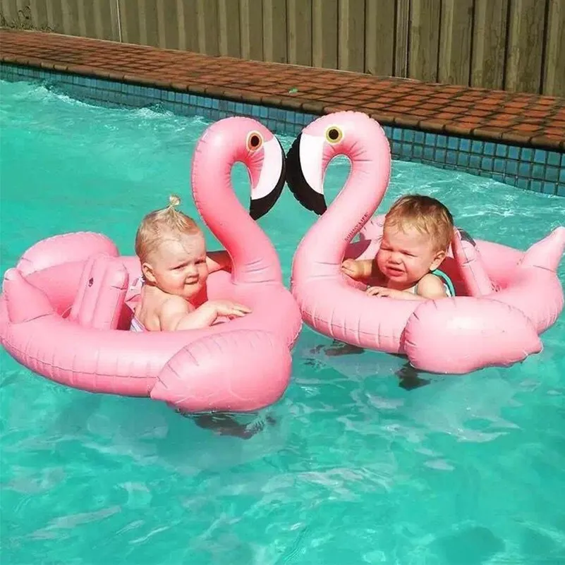 Baby Swim Seat Unicorn Flamingo Inflatable Pool Swimming Ring 0-4 Years Infant Float Swimming Circle Pool Water Toys heated leather booster happy baby car seat toy suitable for 4 12 years old 15 36kg