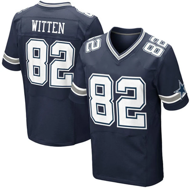 Mens Dallas#4 дак Прескотт#21 Ezekiel Эллиот#88 Dez Bryant#82 Джейсон Виттен#22 Emmitt Smith#50 Sean Lee сшитая Джерси - Цвет: Фиолетовый