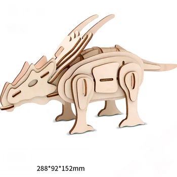 

3D Puzzles for Kids Wooden Puzzle Dinosaur Model Handmade Toys DIY Stereoscopic Jigsaw Children Parent-child Interactive Toys