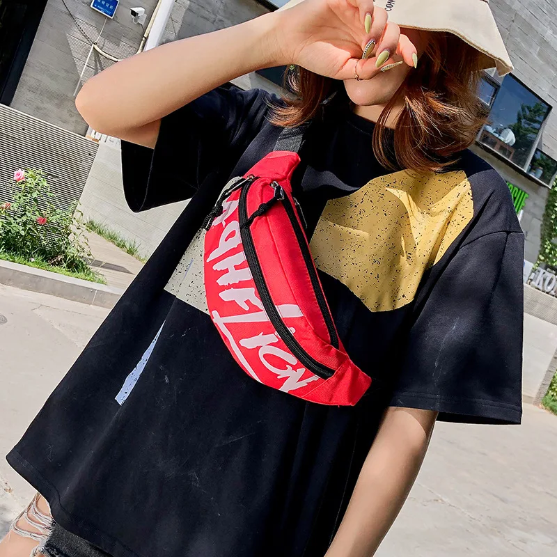 

2019 New Style Summer Sports Mobile Phone Change Canvas Bag Wholesale Printed Lettered Fashion Wallet Cross-body Shoulder Chest