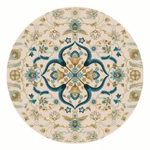 Этнический стиль, круглый ковер для гостиной, коврик для двери, Цветочные ковры, коврик для двери, для молитвы, для спальни, противоскользящий ковер