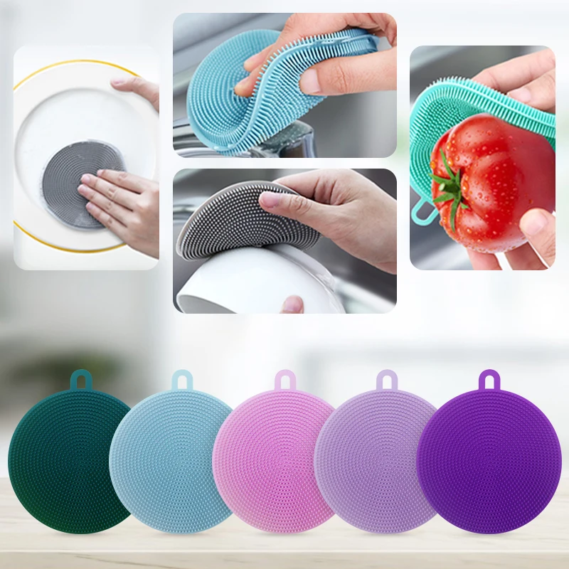 10 шт. силиконовые щётки для чистки посуды|Губки и металлические мочалки| |