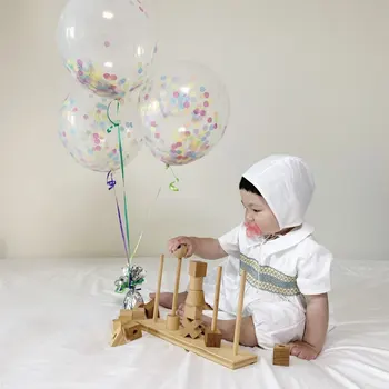 

Children's wooden building blocks children's gifts puzzle building blocks primary color building blocks