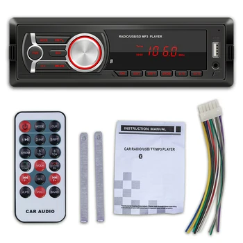 

General In-Dash Car Radio Detachable Panel 12V Digital Bluetooth Audio Music Stereo MP3 Player AUX USB Head Unit