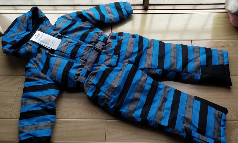 Небесно-голубой 30 детской верхней одежды; зимние комбинезоны для маленьких мальчиков; лыжный костюм для девочек Водонепроницаемый ветрозащитные плотные цельное платье одежда для детей 2, 3, 4, 5, 6 лет - Цвет: Небесно-голубой