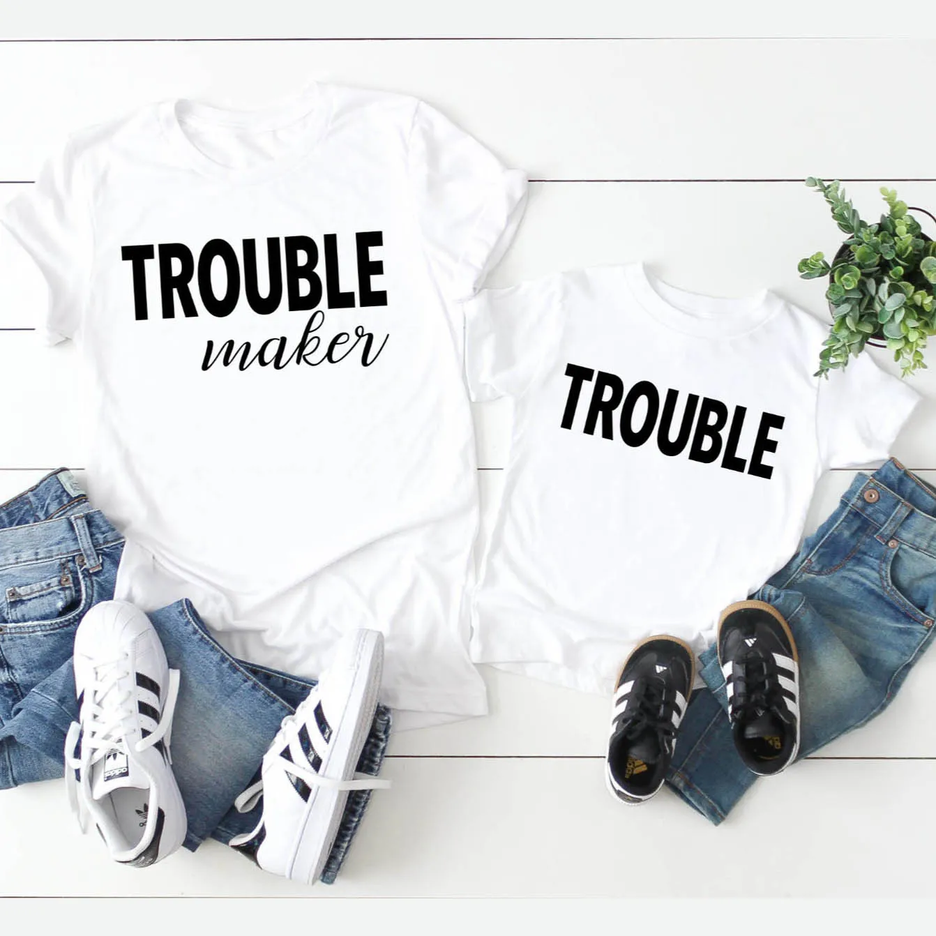 

Father and Son Trouble Shirts Fathers Day Gift Father and Son Best Team Shirts Gift for Dad