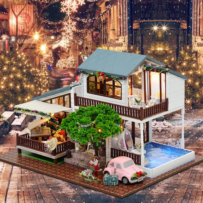 

DIY Hut London Holiday Handmade Model Assembled Small House for a Girlfriend Creative Birthday Gift