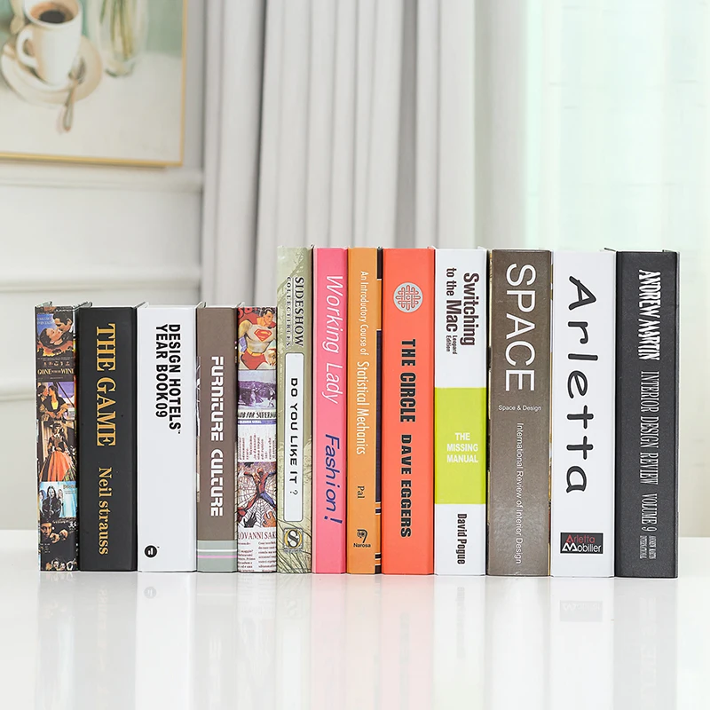Поддельные книги украшения скандинавские Кофейни отеля Креативный интерьер
