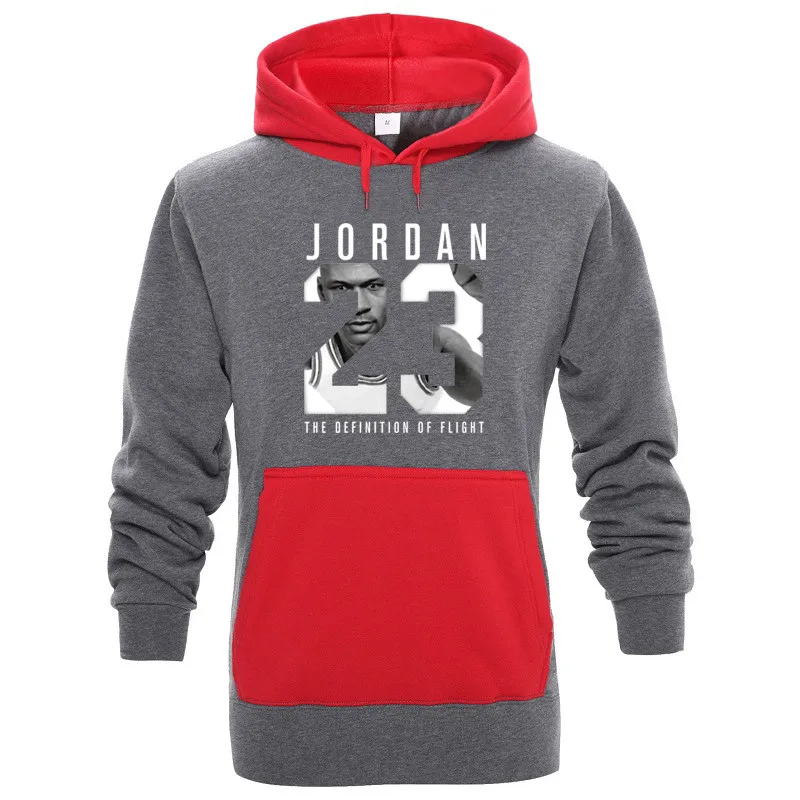 Новинка, брендовая спортивная одежда Jordan, мужская спортивная одежда, флисовая толстовка с капюшоном с надписью Jordan, Весенняя и осенняя зимняя толстовка с капюшоном, размер M-XL - Цвет: Dark gray-HH3