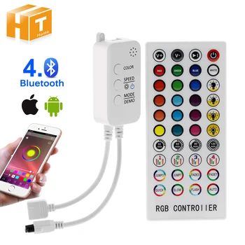 

Music Bluetooth Controller RGB Controller DC12V 40Key IR Remote Controller For 2835 5050 RGB LED Strip Lights