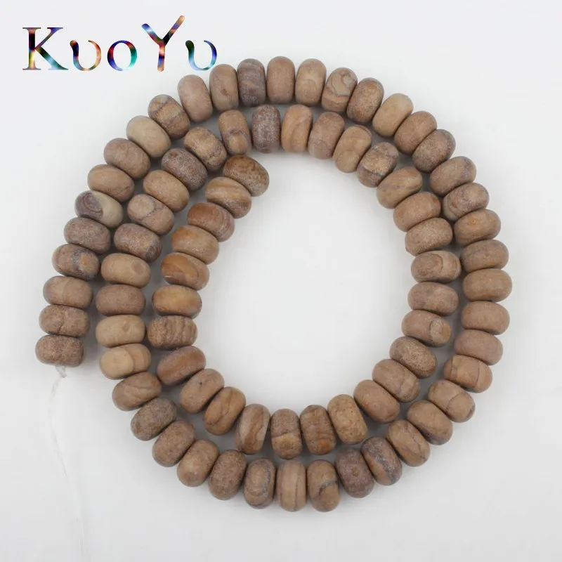 Yellow Wood Stone 5x8 мм натуральные матовые Форст Агаты Jades Jaspers Amazon круглые бусины Свободные перчатки для мотоцикла для самостоятельного изготовления ювелирных изделий Браслеты - Цвет: Yellow Wood Stone