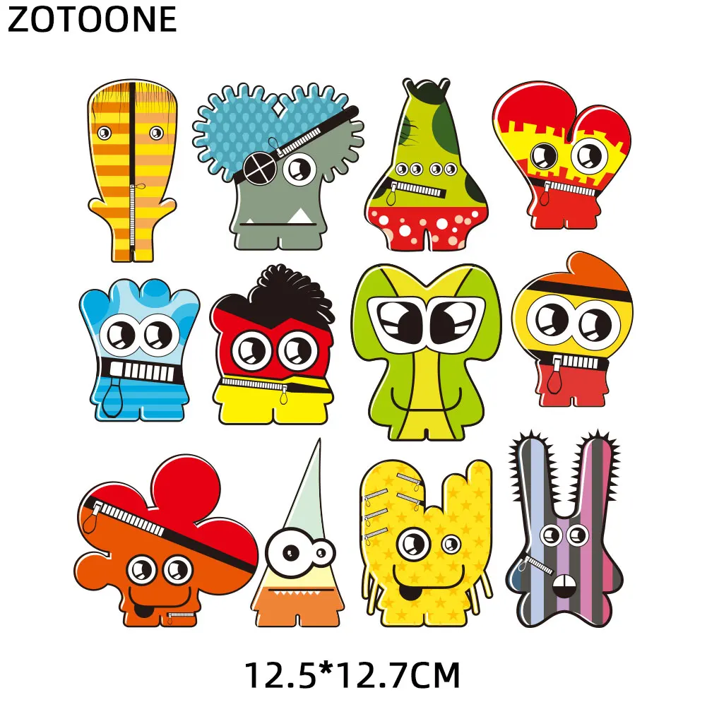 1339 ZOTOONE, железный робот, животное, цветок, патч для одежды, футболка, термоаппликация, сделай сам, автомобиль, милые Стикеры для девочек E - Цвет: 1339