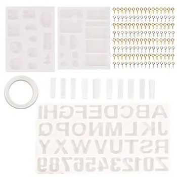 

214Pcs Letter Resin Molds Alphabet Number Silicone Mold Keychain Necklace Pendant Resin Epoxy Molds Jewelry Making Tools