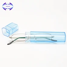 VCKA сплав Квадратные очки для чтения для мужчин и женщин портативный анти-синий светильник очки 1,0 1,5 2,0 2,5 3,0 3,5 4,0 очки с Чехол