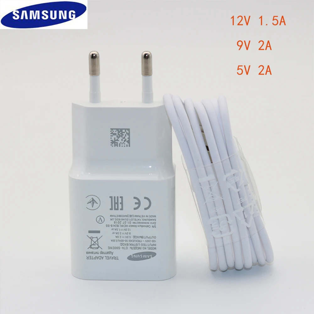 Оригинальное Адаптивное быстрое зарядное устройство Samsung USB адаптер 1 2/1 5 м кабель
