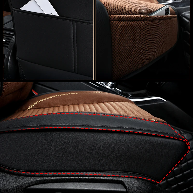 KADULEE flax car seat covers For Hyundai IX35 IX25 Sonata Santafe Tucson ELANTRA Accent i20 i30 i40 ix55 automobiles accessories