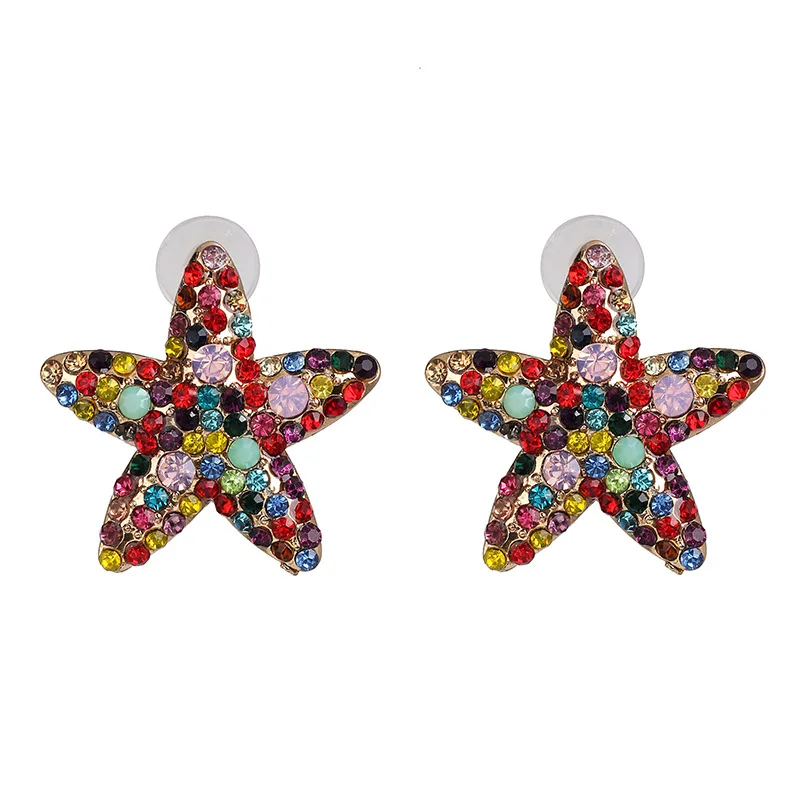 JEC1634-multicolor Висячие серьги в форме сердца для женщин, новые трендовые модные Кристальные Висячие серьги, ювелирные изделия для свадебной вечеринки - Окраска металла: JEC1634-multicolor