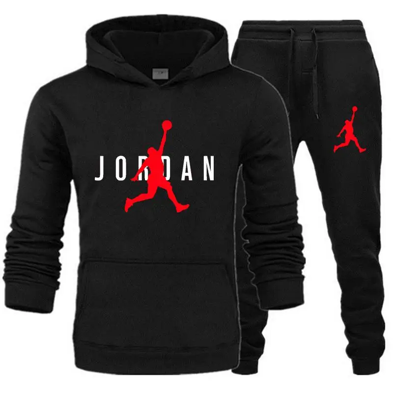 Новый Для мужчин комплект с толстовкой на ребенка старше Jordan 23 спортивные костюмы из свитера флиса