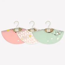 Детские нагрудники из хлопка 360 ° водонепроницаемые аксессуары для кормления детей от до 3 лет мягкая впитывающая салфетка с милым рисунком