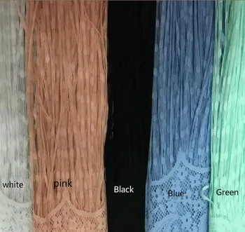 

New fashion high-end tassel elastic strand eyelash lace fabric polyester multicolor