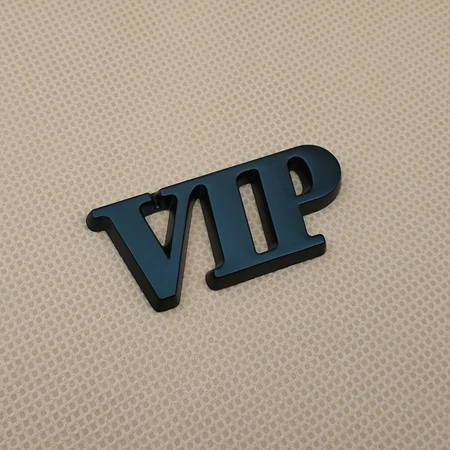 Автомобильный Стайлинг 3D металлический VIP Эмблема Авто корпус багажник значок украшения аксессуары стикер - Цвет: Black