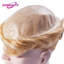 AddBeauty, мужской парик, шиньон, заменяет мужские Т-системы, тонкая кожа, 0,04-0,05 мм, 8x10 дюймов, ручной работы, натуральные индийские человеческие волосы remy