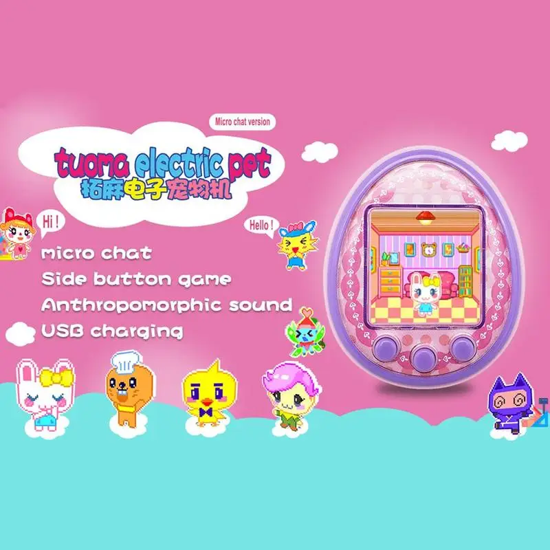 Ностальгические 90S тамагочи Виртуальная кибер-игрушка для питомца 1,5 дюймов HD цветной экран Eectric Pet микро чат usb зарядка версия Рождественский подарок