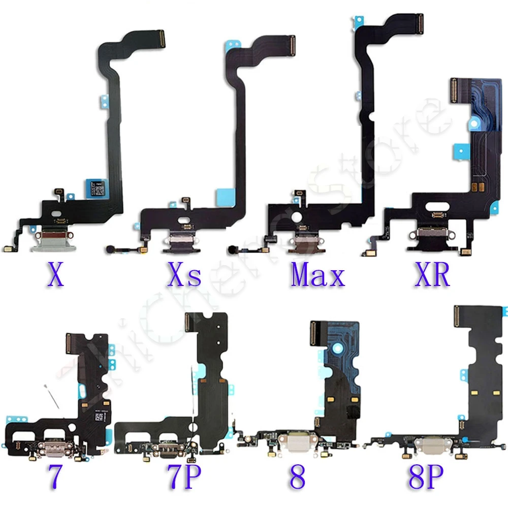 Нижний USB для порта зарядки док-станция гибкий кабель iPhone X Xs Max XR 7 8 Plus зарядный