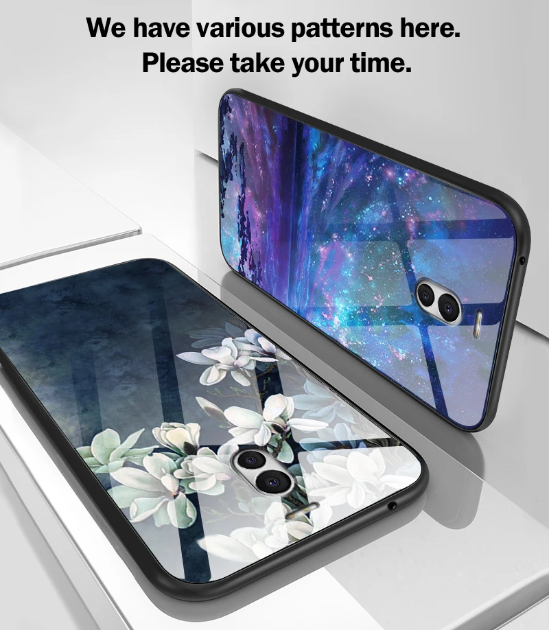 Чехол из закаленного стекла для Meizu 16th Plus M5 M6 M8 M9 Note для iPhone 5S, SE 6 6S 7 8 Plus XR XS MAX роскошный противоударный жесткий чехол