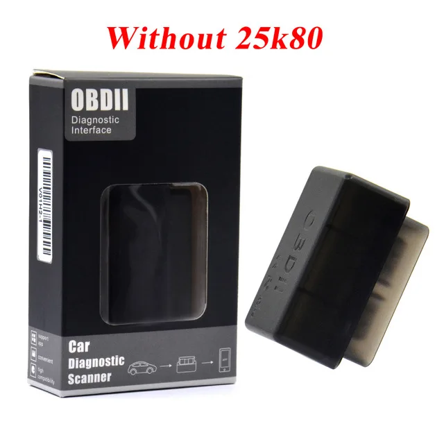 OBD2 мини Eml327 V1.5 25k80 Bluetooth адаптер Авто диагностический сканер для Android/PC автомобильной или беспроводным способом по Bluetooth, elm327 реальные V1.5 - Цвет: v1.5 without 25k80