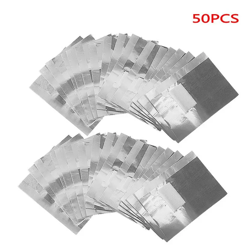 100/50 Pcs Manicure Remover Nail Polish Tin Foil Phototherapy Nail Gel Nail Unloading Tool - Цвет: 50pcs
