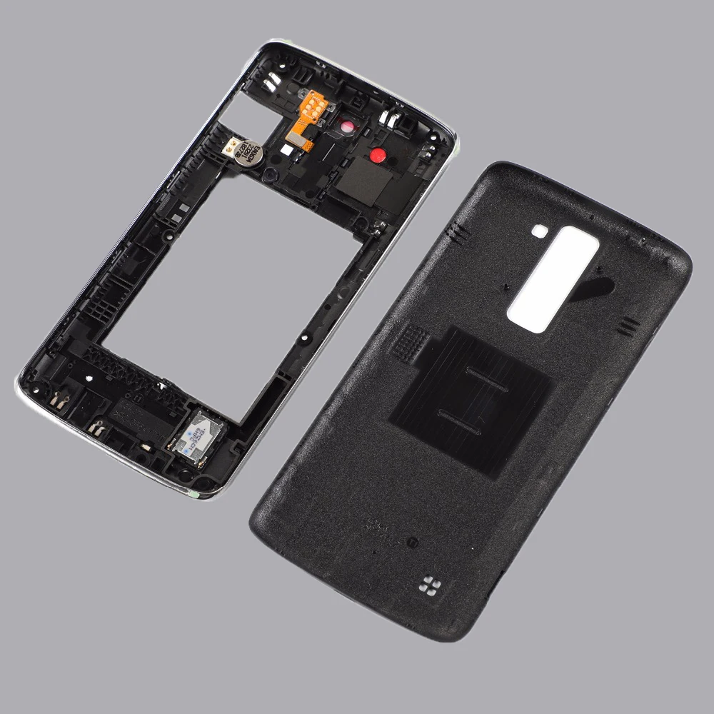 Корпус для LG K8 Phoenix 2 K350DS K350N K350E US375 K371 AS375 крышка средней части корпуса 1 сим-картой/2 Sim+ Батарея задняя крышка