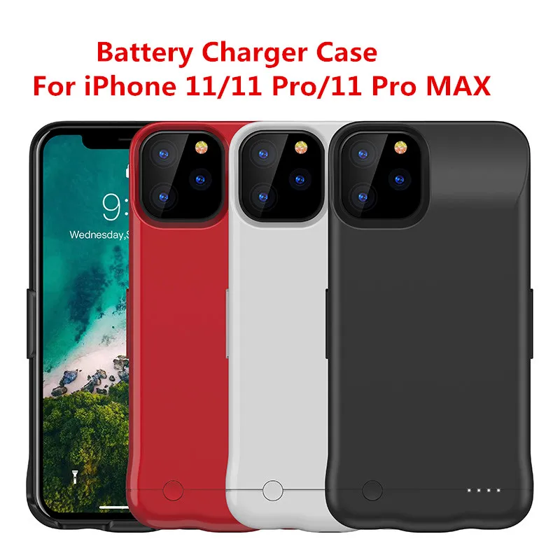 5200/6200 мАч чехол для зарядного устройства для iPhone 11 Pro Max чехол для внешнего аккумулятора чехол для зарядного устройства для iPhone 11 чехол для аккумулятора