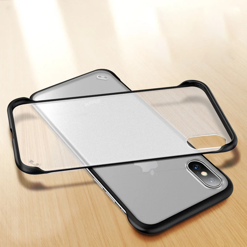 

phone case for x xr xs max 11 pro Rimless matte cases for 7 8 6 6s plus cases Light weight