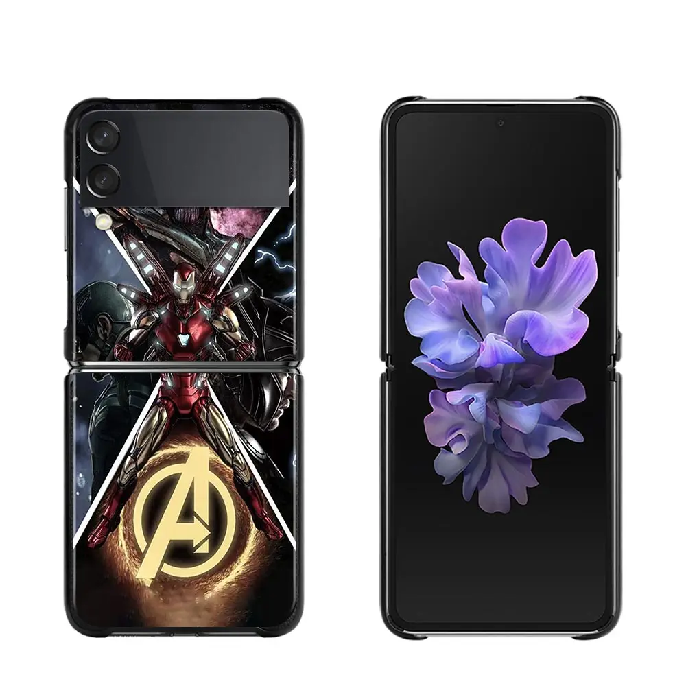 samsung galaxy flip3 case Marvel SuperHeros Avengers Phone Shell For Samsung Galaxy Z Flip3 5G Case for Samsung Z Flip Hard Case PC Cover Capa Fundas galaxy z flip3 phone case