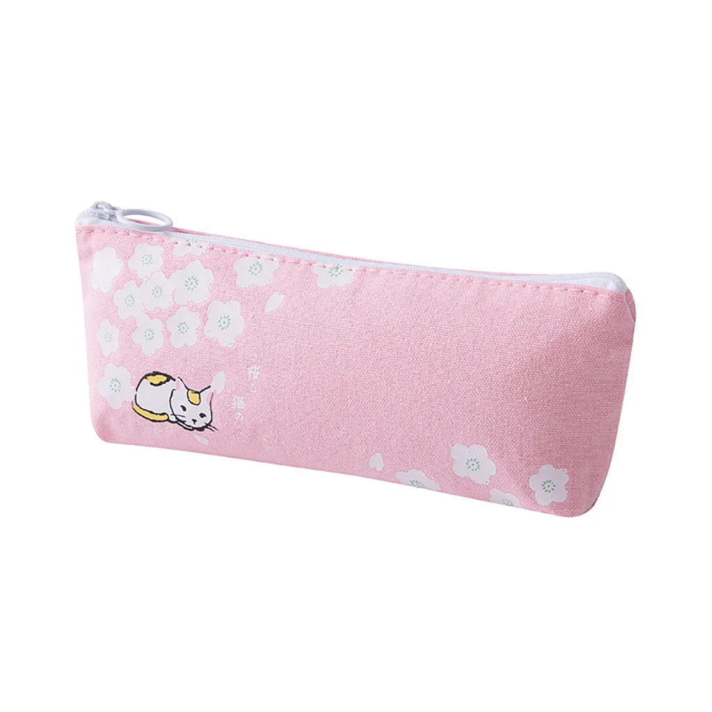 A 20/Trousse Stylo Настольный органайзер пенал Kawaii розовый Кот емкость пенал из ткани коробка для ручек для девочек школьные канцелярские сумки - Цвет: A