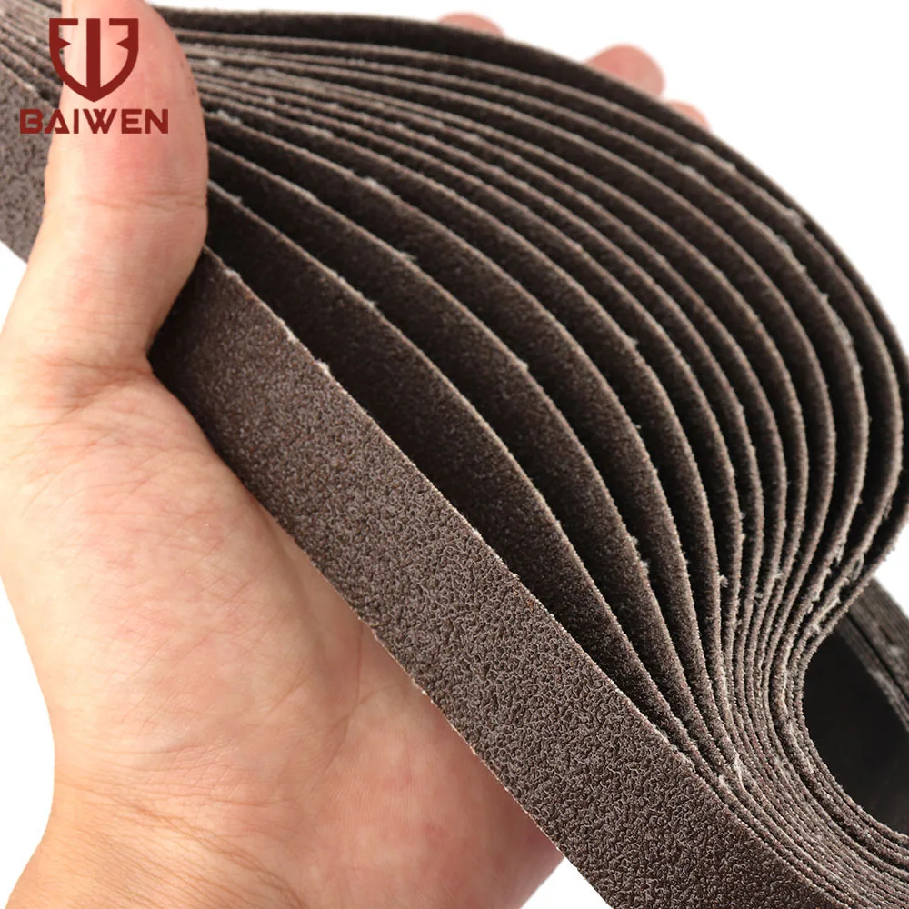 10 Stück/Set 520*20mm Schleifbänder 40-800 Körnungen Schleifpapier Schleifbänder für Bandschleifer Schleifwerkzeuge Holz Weichmetall Polieren – Detail 9
