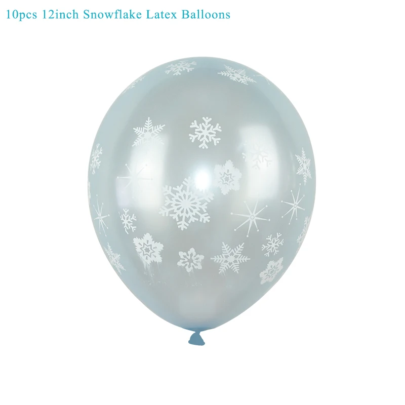 10pcs latex balloons Рождественские снежинки украшения для дома Замороженные вечерние бумага для снежинок гирлянда Рождественские настенные украшения зимние Вечерние - Цвет: 10pcs latex balloons