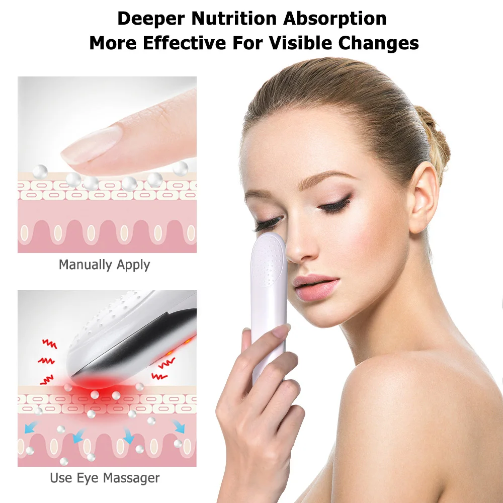 EMS Eye Massager Instrument de vibrații de încălzire Anti-rid Îndepărtarea cercurilor întunecate USB Reîncărcabil Absorbție profundă a nutriției_voghion.com