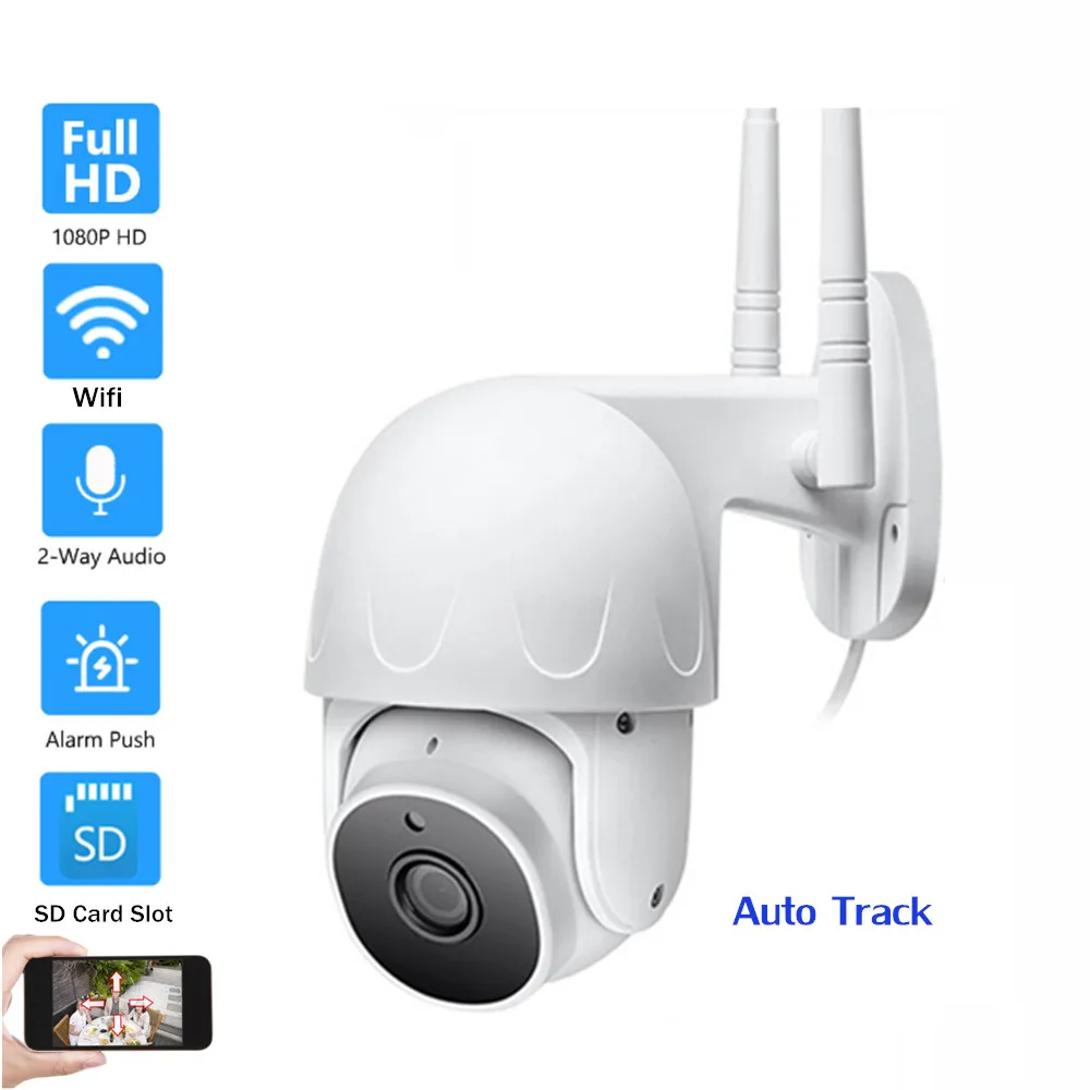 HD WiFi купольная ip-камера с автоматическим отслеживанием 1080P датчик движения