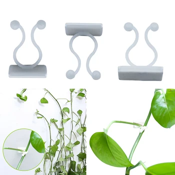 

100pcs Invisible Wall Rattan Clamp Clip Invisible Wall Vine Climbing Sticky Hook Rattan Fixed Clip Bracket Plant Stent Supports