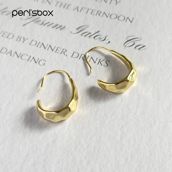 

Peri'sBox Gold Hammered Hoop Earrings Unique Chunky Basket Earrings for Women African Big Earrings Boucles D Oreille Femme 2019