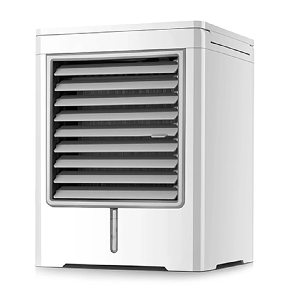 

USB Touch Air Conditioner Cooler Humidifier Moist Low Noise Purifies Air LED Light Evaporative Small Desk Fan Mini Coolair AC